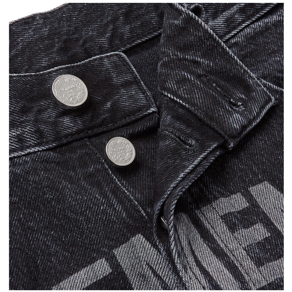 Vetements Logo print Black Straight Jeans - Picture 2 of 4